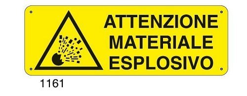 Attenzione materiale esplosivo