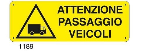 Attenzione passaggio veicoli