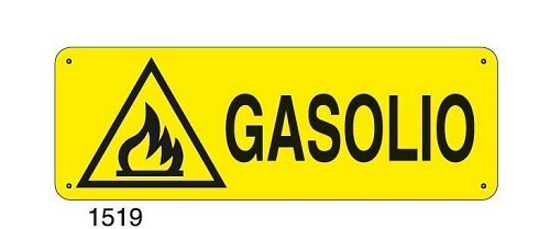 Gasolio - C - Alluminio 330x500 mm