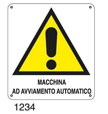 Macchina ad avviamento automatico - B - PVC adesivo 220x250 mm - Conf 10 pz.
