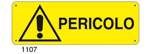Pericolo - A - Alluminio 350x125 mm - Conf 10 pz.