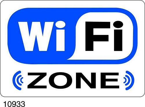 WI-FI Zone - A - Alluminio 200x150 mm