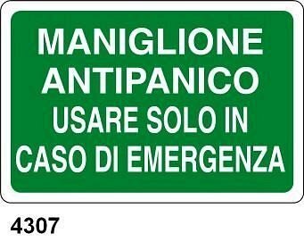 Maniglione antipanico - Usare solo in caso di emergenza