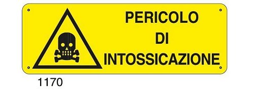 Pericolo di intossicazione - E - Alluminio 500x700 mm - Conf 10 pz.