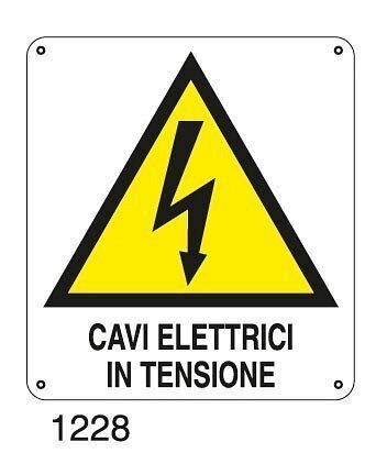 Cavi elettrici in tensione - A - PVC adesivo 145x164 mm