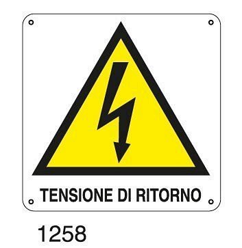 Tensione di ritorno - A - PVC adesivo 145x145 mm - Conf 10 pz.
