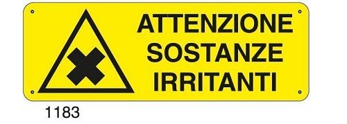 Attenzione sostanze irritanti - D - Alluminio 1400x500 mm