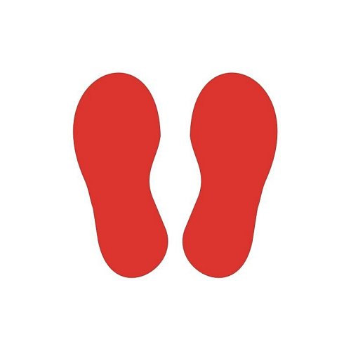 Orme di segnalazione percorsi obbligatori - Rosso - Conf 10 pz