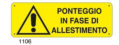 Ponteggio in fase di allestimento