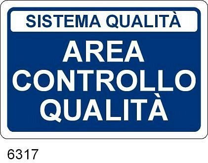 Area controllo qualità - A - PVC Adesivo - 300x200 mm