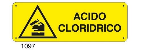 Acido cloridrico - E - Alluminio 500x700 mm - Conf 10 pz.
