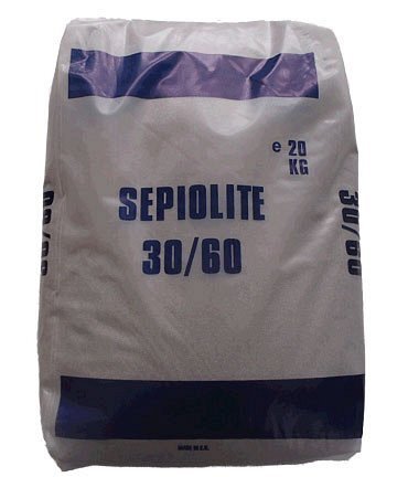 Sepiolite naturale finissima mm. 0,25-0,60 1 sacco 20 Kg.