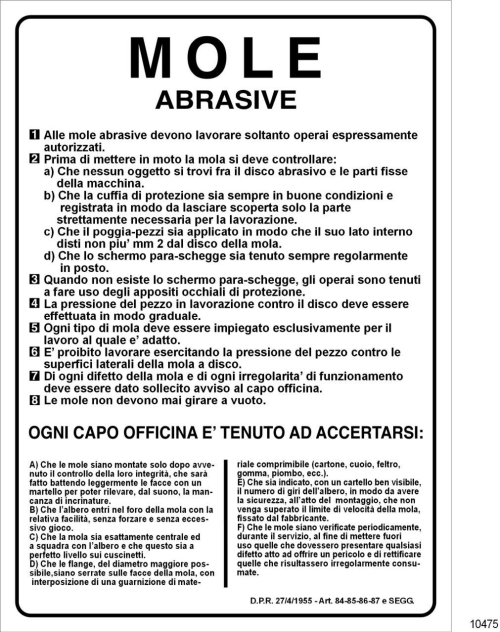 Mole abrasive - B - Alluminio - 330x500 mm