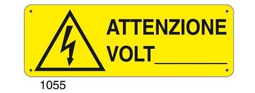 Attenzione Volt - C - Alluminio 330x500 mm - Conf 10 pz.