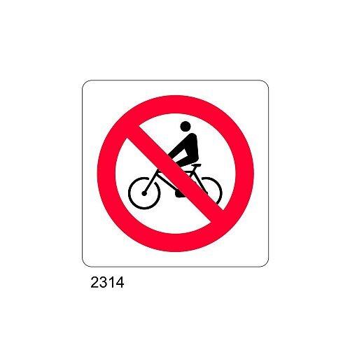 Divieto di transito biciclette - B - PVC adesivo 165x165 mm