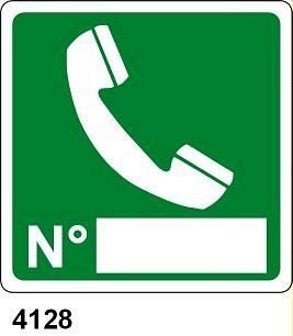 Telefono n - A - Alluminio 120x120 mm