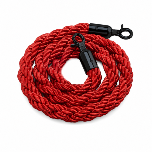 Cordone di delimitazione Rosso con morsetto Nero mt. 2