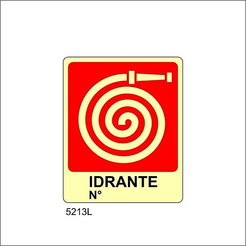 Idrante n° Luminescente - C - PVC rigido Luminescente - 230x310 mm - Conf 10 pz.