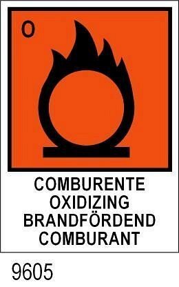 Comburente - B - 125x175 mm - 10 etichette