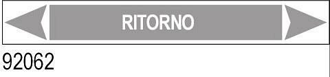 Ritorno - etichetta - A - PVC adesivo - 175x30 mm