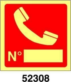 Fire telephone - B - PVL 150x150 mm
