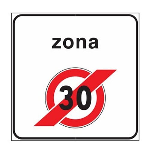 Fine zona velocità limitata - B - Alluminio CL.1 60cm