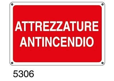 Attrezzatura antincendio - B - Alluminio 500x330 mm