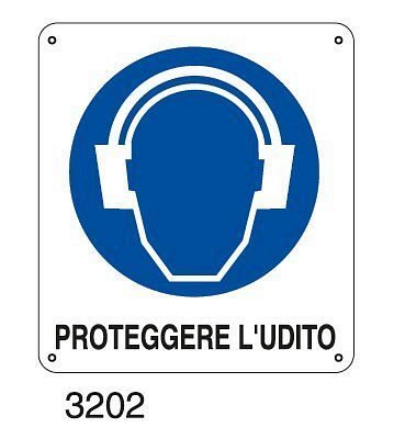 Proteggere l'udito - C - PVC adesivo 270x 330 mm