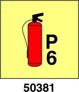 Estintore a polvere 6kg. - A - ADL 150x150 mm - Conf 10 pz.