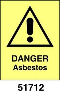Danger asbestos - A - PVL 150x200 mm