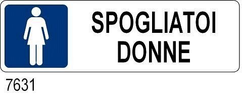 Spogliatoi Donne - all. 230x70 mm conf. 10pz