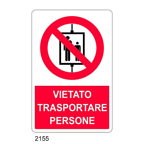 Vietato trasportare persone - C - Alluminio 330x500 mm