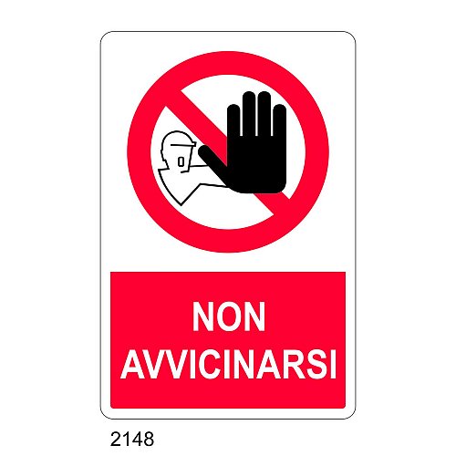 Non avvicinarsi - C - Alluminio 330x500 mm