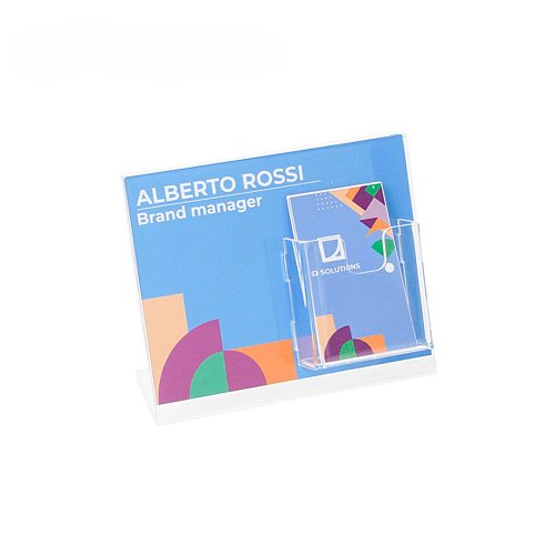 Porta Avvisi in Plexiglass 15×12 con Tasca Portabiglietti Verticale