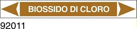 Biossido di cloro - etichetta - B - PVC adesivo - 350x60 mm