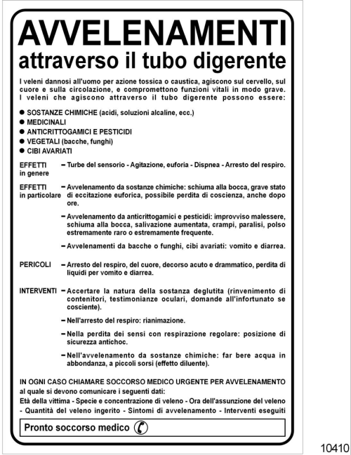 Avvelenamento attraverso il tubo digerente