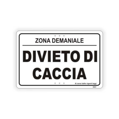Divieto di caccia zona demaniale