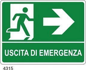 Uscita di emergenza freccia destra