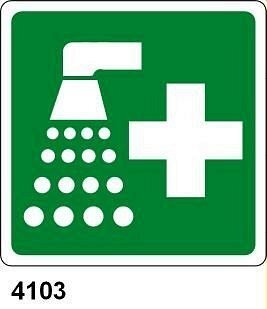 Doccia di emergenza - B - Alluminio 160x160 mm