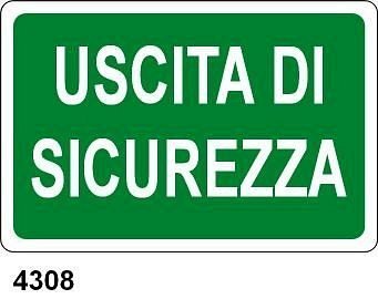 Uscita di sicurezza - B - Alluminio 500x330 mm
