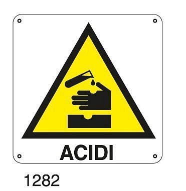 Acidi - A - PVC adesivo 145x145 mm - Conf 10 pz.