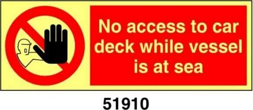 No access to car - B - ADL 300x100 mm