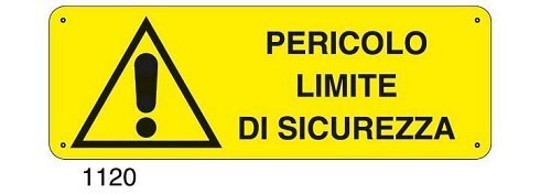 Pericolo limite di sicurezza - C - Alluminio 330x500 mm