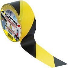 Nastro Segnaletico in pvc adesivo  Giallo/Nero h. mm 50 x mt. 33