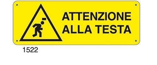 Attenzione alla testa - D - Alluminio 1400x500 mm