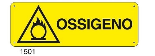 Ossigeno - C - Alluminio 330x500 mm - Conf 10 pz.