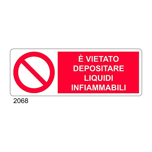 E' vietato depositare liquidi infiammabili - C - Alluminio 330x500 mm - Conf 10 pz.