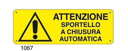Attenzione sportello a chiusura automatica