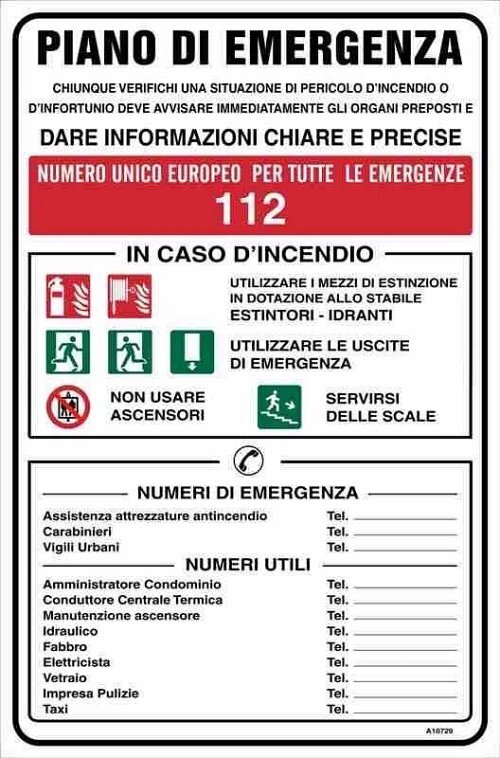 Piano di emergenza condomini