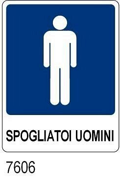 Spogliatoi Uomini - B - Alluminio - 230x310 mm - Conf 10 pz.
